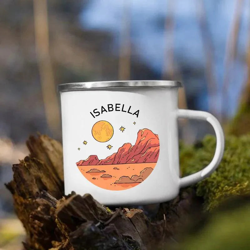 Rynx | Customizable Enamel Camping Mug for Unforgettable Outdoor Experiences - Personalized Coffee and Beer Mug
