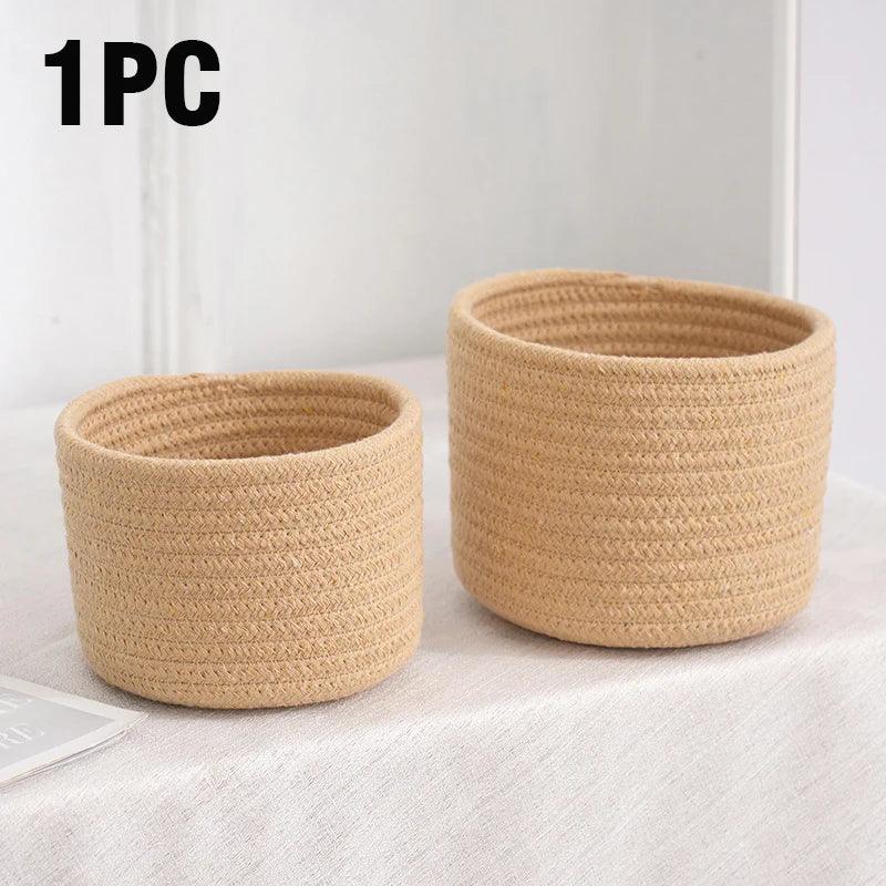 Rynx | Stylish hand-woven cotton rope basket for home organization and storage
