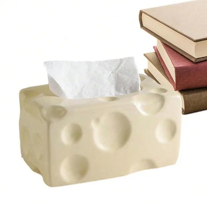 Rynx | 1pc Tissue Box Cheese Design Dining Table Decorative Napkin Holder Dining Table Decorative Napkin Holder