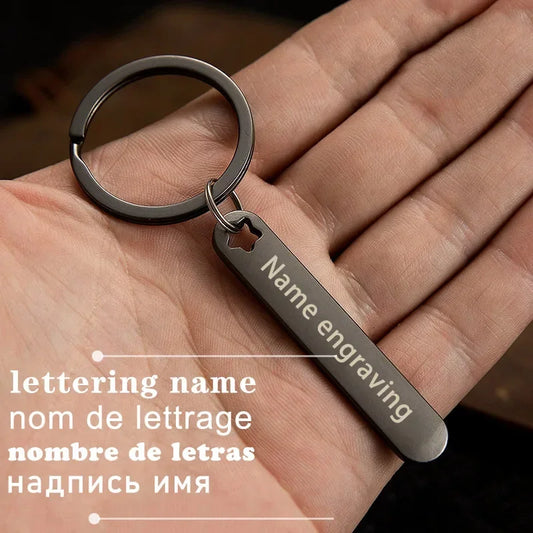 Rynx | Customized Keychain with Personalized Name and Phone Number - Perfect Gift for Boyfriend, Car Keyring Accessory