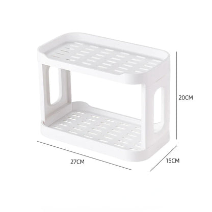 Rynx | Desktop Makeup Organizer Cosmetics Storage Rack Dresser Double Layer Cosmetics Storage Box Case Home Kitchen Organizing Shelves