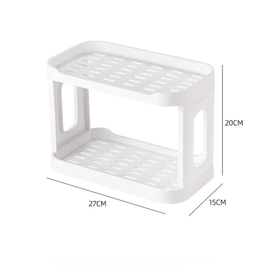 Rynx | Desktop Makeup Organizer Cosmetics Storage Rack Dresser Double Layer Cosmetics Storage Box Case Home Kitchen Organizing Shelves
