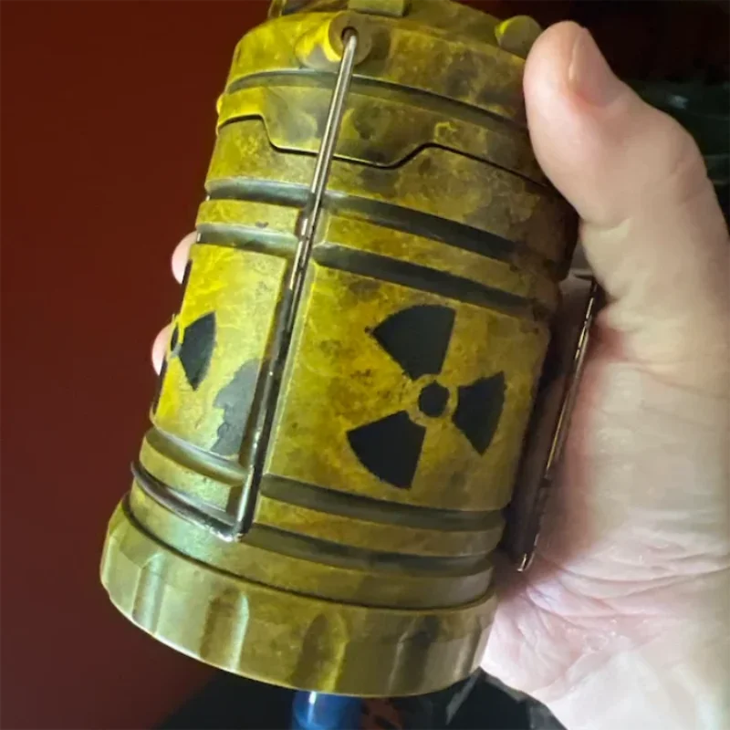 Rynx | Mini Handheld Nuclear Reactor Lantern Toy - Doomsday Simulation Illuminator Gift with Push Reaction Feature