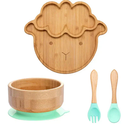 Rynx | Kids Dish Set with Suction Cup Bottom - EcoFeast