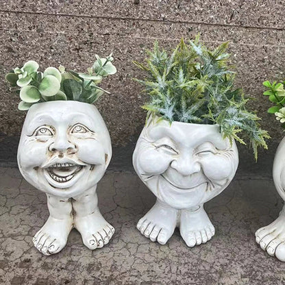Rynx | FunnyFace Character Plant Pots | Funny Flower Pots with Personality | Indoor & Outdoor Decor