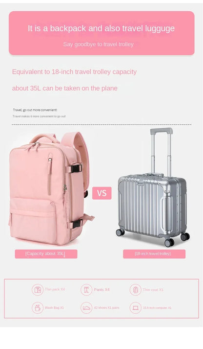 Rynx | Travel Carry-On Backpack with Shoe Compartment