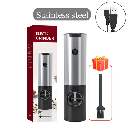 Rynx | USB Rechargeable Electric Salt and Pepper Grinder: Adjustable Coarseness, Refillable Mill - Battery Powered Kitchen Gadget