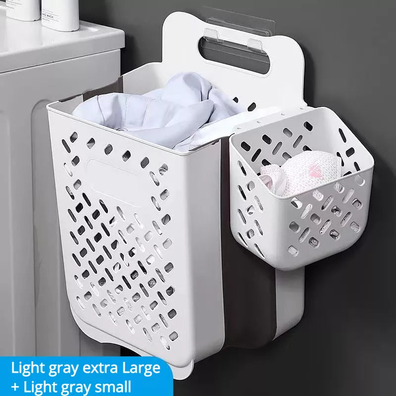 Rynx | Space-Saving Wall-Mounted Folding Laundry Basket - Your Household Laundry and Bathroom Organizer