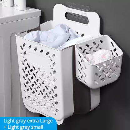 Rynx | Space-Saving Wall-Mounted Folding Laundry Basket - Your Household Laundry and Bathroom Organizer