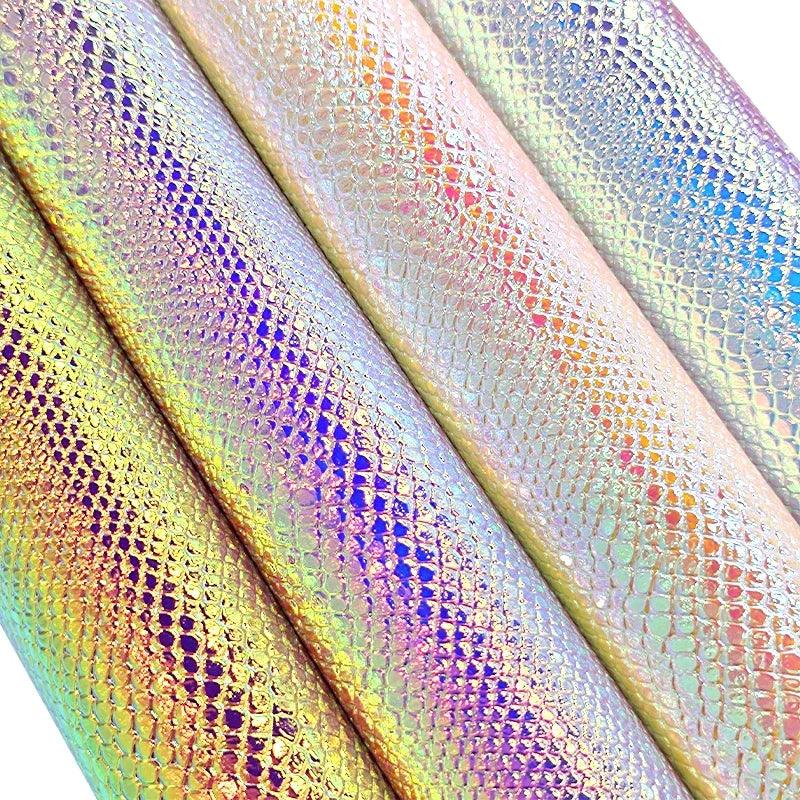 Rynx | Iridescent Python Scale Holographic PU Fabric - Unleash Your Creative Potential