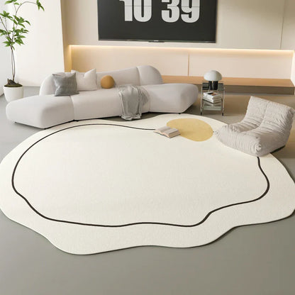 Rynx | Sara Luxe Irregular Pink Fluffy Rug – Soft and stylish for bedroom and living room