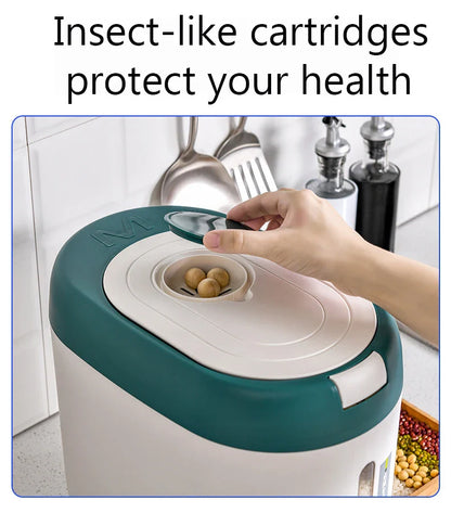 Rynx | XIAOGUI 5KG/10KG Rice Dispenser - Kitchen Organizer & Storage Container, Cereal Jar for Home, Food Storage Box