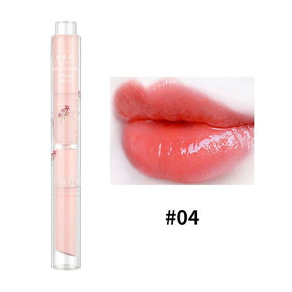Rynx | Thin Tube Flower Lipstick Pencil Heart-Shaped Gel Lipstick Pencil Makeup Long-Lasting Moisturizing Lip Lacquer Girls Korean Cosmetics
