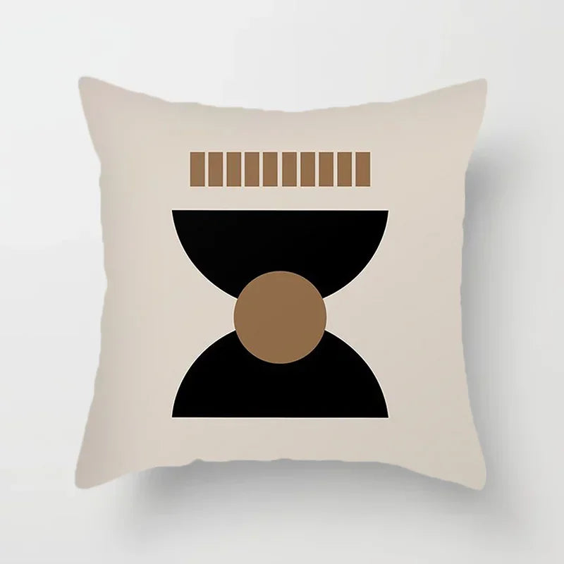 RYNX | Cushion cover - Modern Black-White Cushion Cover with Abstract Art Print I