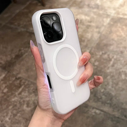 Rynx | Weiche Gummi-Gummi-Bonbons Farbe Für Magsafe Telefonhülle Für iPhone 16 15 14 13 12 11 Pro Max Plus Drahtloses Laden 2 IN 1 Hülle