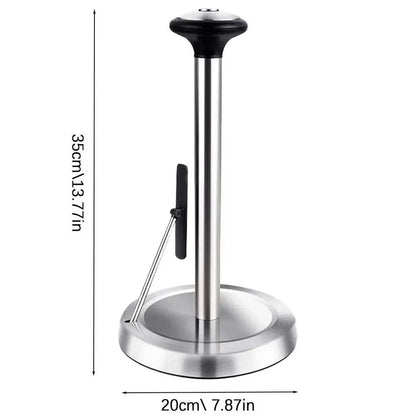 Rynx | Elegant kitchen roll holder made of stainless steel with dual mounting options