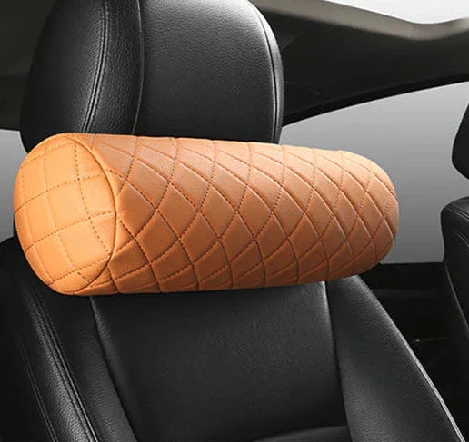 Rynx | Leather Memory Foam Car Neck Pillow Cervical Headrest Cushion