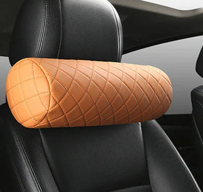Rynx | Leather Memory Foam Car Neck Pillow Cervical Headrest Cushion