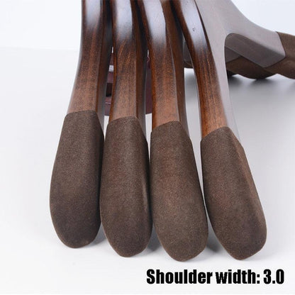 Rynx | Elegant Wooden Hangers Set with Non-Slip Bar for Improved Closet Style and Organization