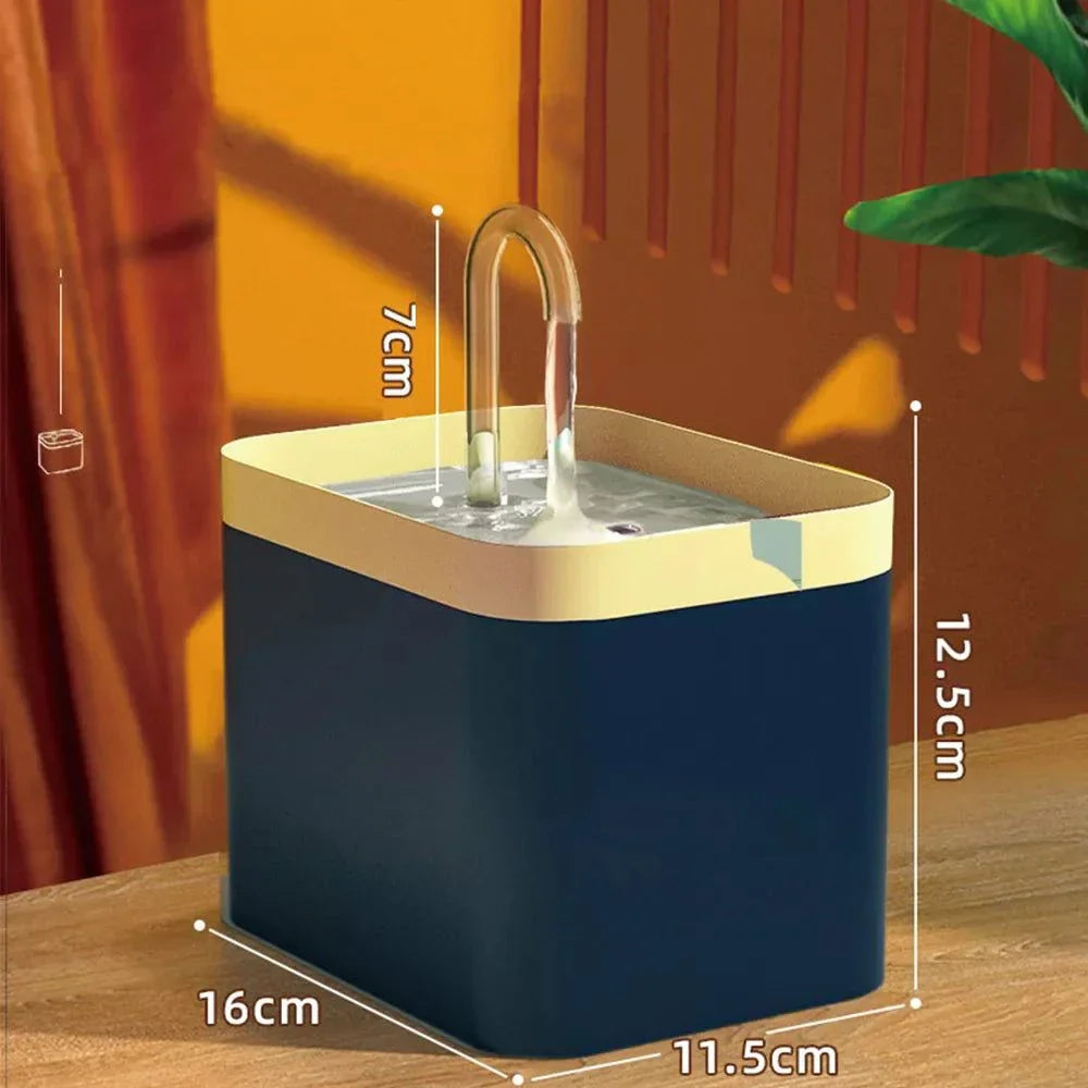 RYNX | Ultra-Quiet Pet Water Fountain With Smart Filtration - 1.5 L Stainless Steel