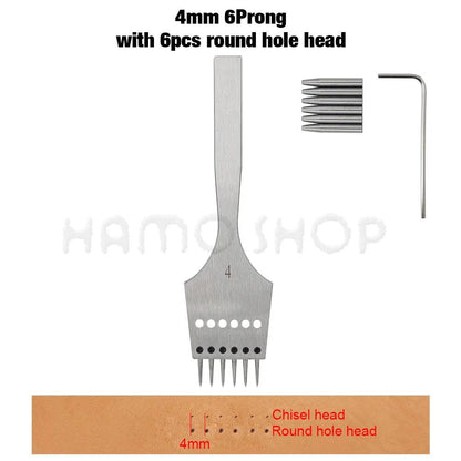 Rynx | Premium Replaceable Round Chisel Tool Set for Leatherworking