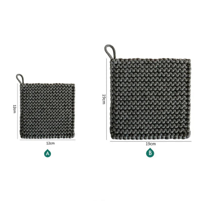 Rynx | Woven Pot Holder Cotton Coaster Heat Resistant Cup Mug Mat Coffee Tea Hot Drink Coaster Placemat Table Decoration Accessories