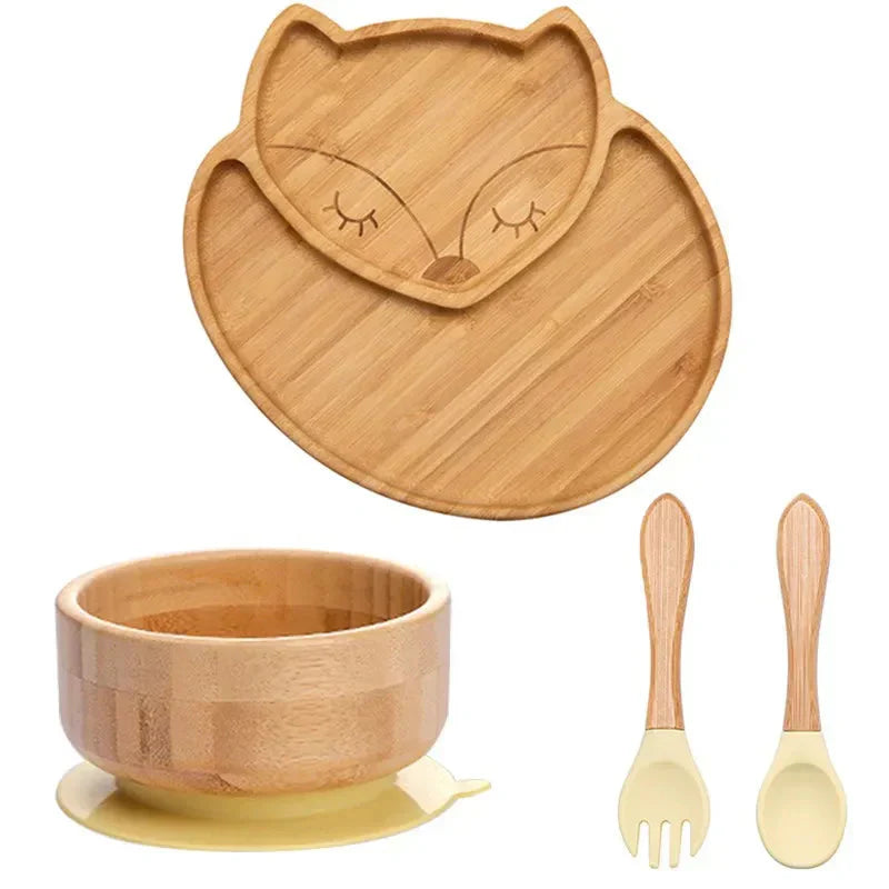 Rynx | Kids Dish Set with Suction Cup Bottom - EcoFeast