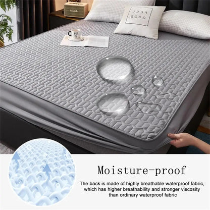 Rynx | Waterproof Ultra-Soft Fitted Latex Mattress Pad Cover