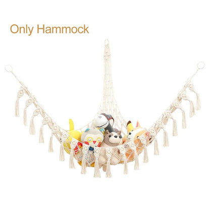 Rynx | Stylish Boho Filled Animal Storage Hammock - Modern Toy Organizer