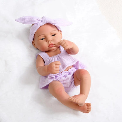Rynx | 16-Inch Life-Like Reborn Baby Girl Doll - Realistic Full Vinyl Body with Outfit, Ideal for Gifts and Collectors