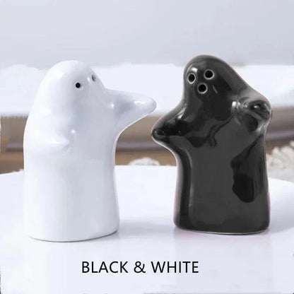 Rynx | Playful Ceramic Ghost Mini Salt and Pepper Shakers - Perfect Nordic Wedding Gift