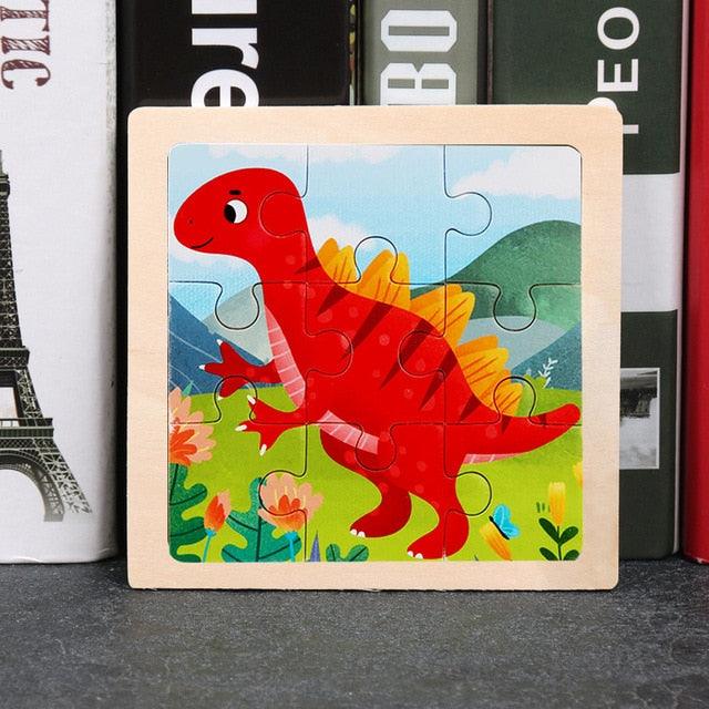 Rynx | Animal Adventure Wooden Tangram Puzzle Set - Creative Learning Toy for Children