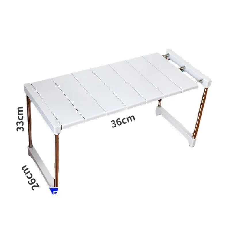 Rynx | Stackable Storage Rack - Wardrobe Layered Partition Rack for Closet Sorting, Telescopic Sink Holder, and Wardrobe Clothing Organization Shelves