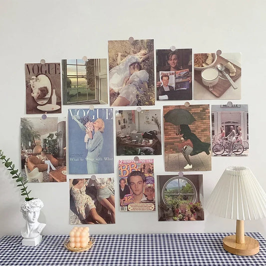 Rynx | In the Retro Magazine Poster Bedroom Wallpaper Stickers Decoration Cards DIY Vintage Magazine Advertising Poster Room Wall Decoration
