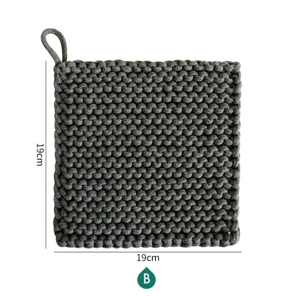 Rynx | Woven Pot Holder Cotton Coaster Heat Resistant Cup Mug Mat Coffee Tea Hot Drink Coaster Placemat Table Decoration Accessories