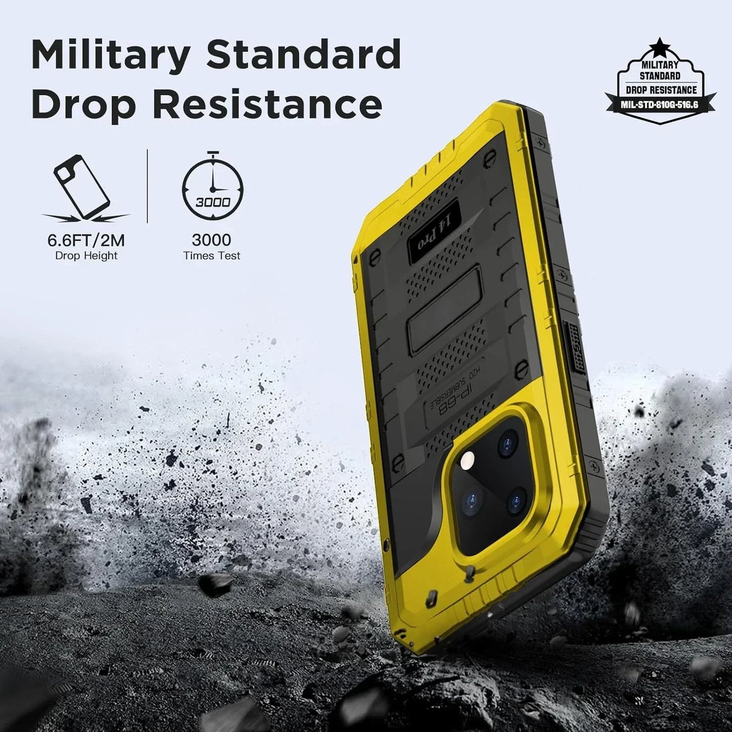 RYNX | Waterproof Rugged Metal Armor Case Shockproof Cover Screen Protector For Iphone 15 14 13 12 11 Pro Max Xs Xr Plus Se
