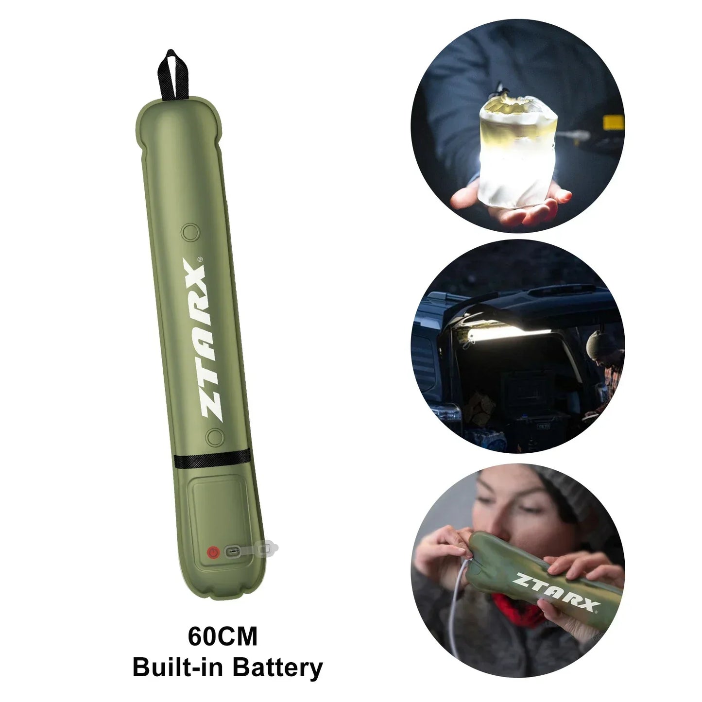Rynx | Inflatable Solar LED Tube Light - LumiGlow Pro