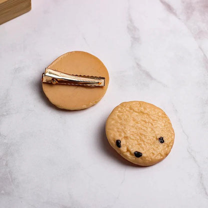 Rynx | 5-piece DIY hairpin set with cute food theme - Cute hamburger, chips, and cookie designs for kids