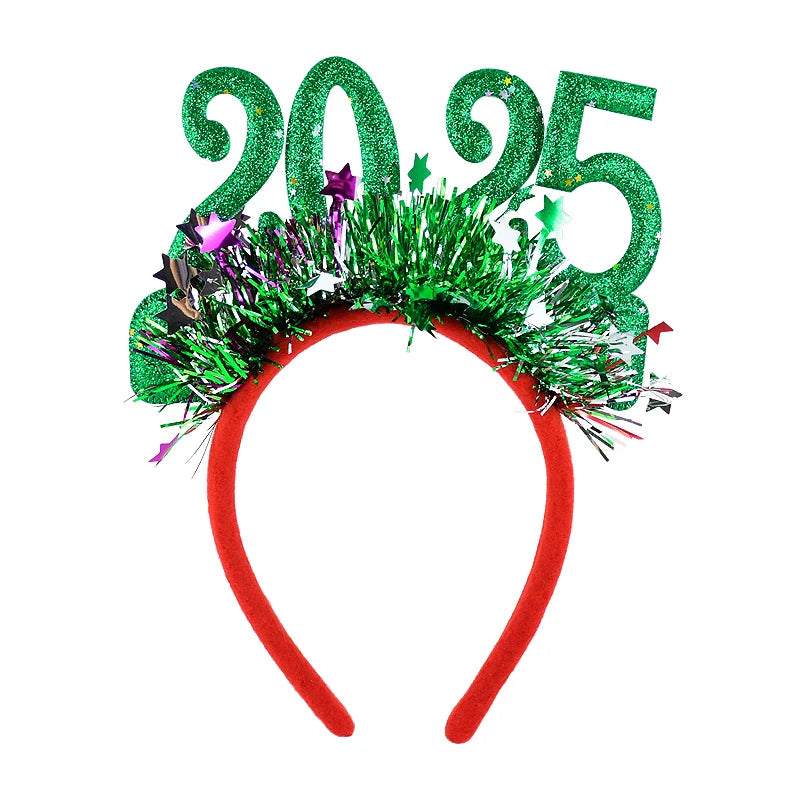 Rynx Christmas Photo Props Glasses Frames Headband Kids Adults New Year's Headwear Christmas Party Decoration Navidad Gift
