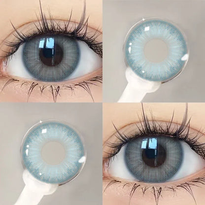 Rynx | 2 Pieces High-Quality Korean Colored Contact Lenses with Prescription Blue Myopia Lenses Color Cosmetic Fast Shipping