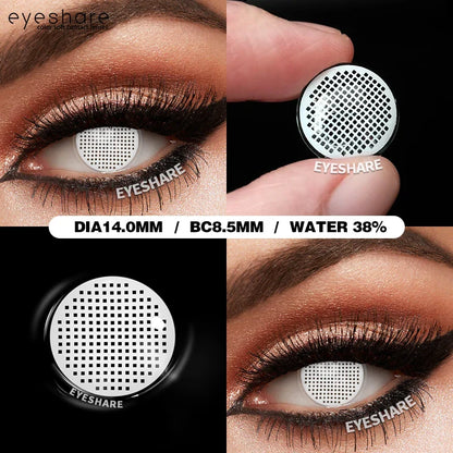 Rynx | 1 Pair Halloween Colored Contact Lenses for Cosplay White Contact Anime Colored Eye Lenses Annual Vampire Red Contact Lens