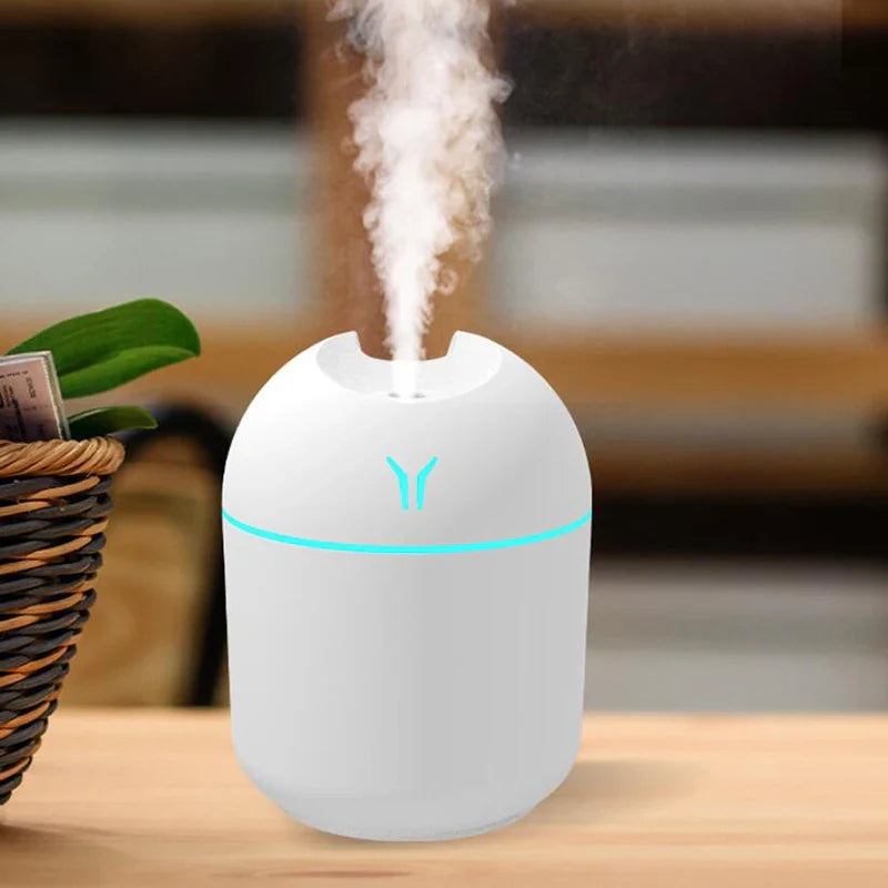 Rynx | 250ML USB Mini Air Humidifier - Ultrasonic Aroma Essential Oil Diffuser with LED Lamp for Home and Car