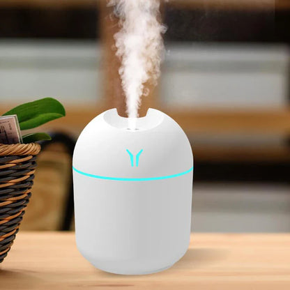 Rynx | 250ML USB Mini Air Humidifier - Ultrasonic Aroma Essential Oil Diffuser with LED Lamp for Home and Car
