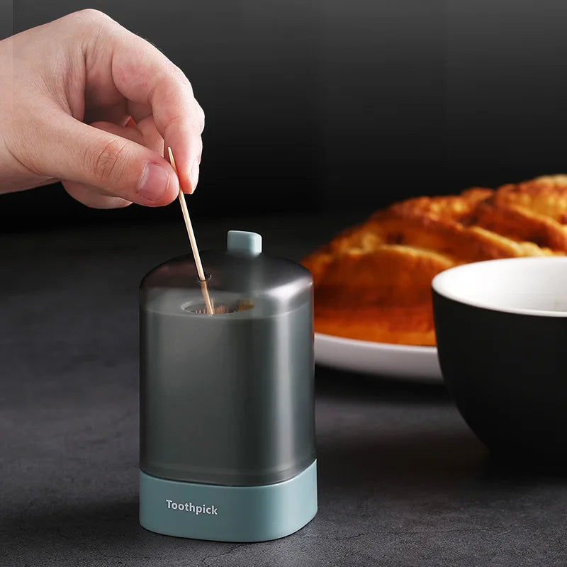 Rynx | Automatic Pop-Up Toothpick Dispenser - Portable Toothpick Holder Container for Kitchen, Restaurant, and Home Table Storage