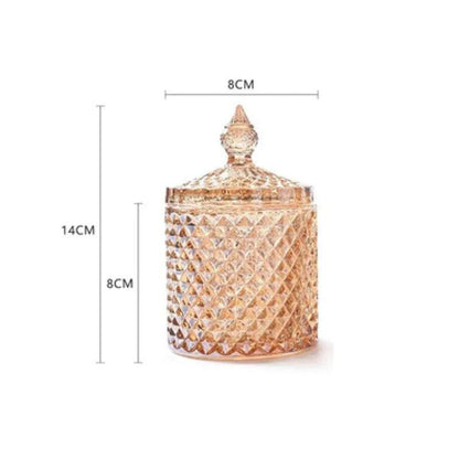 Rynx | Colorful diamond glass storage container for sweets and sugar - 300ML & 600ML options