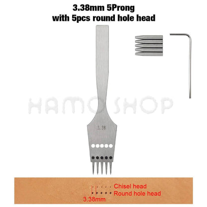 Rynx | Premium Replaceable Round Chisel Tool Set for Leatherworking
