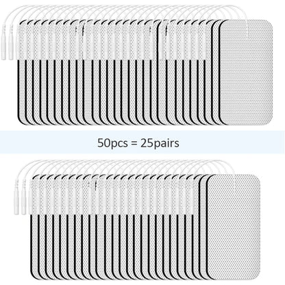 Rynx | Therapeutic TENS Electrode Pads with Conductive Gel - Muscle Stimulator Massage Patches for Physiotherapy Relief & Pressure Pulse Therapy