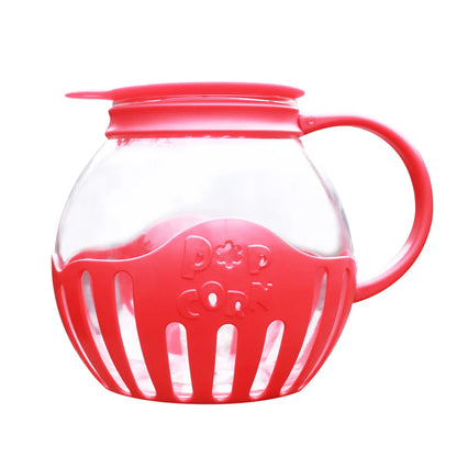 Rynx | LMETJMA 2.25QT Microwave Glass Popcorn Popper with Silicone Lid - Temperature Safe JT186 Microwave Popcorn Maker