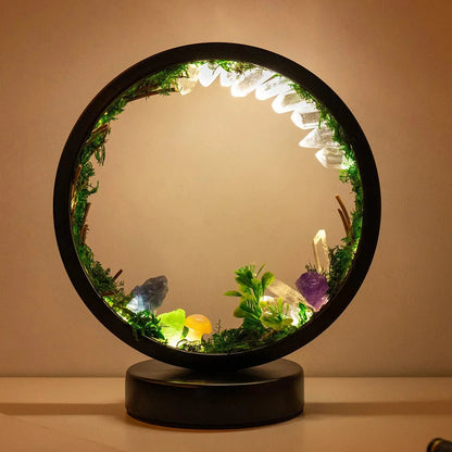 Rynx | elegant - Round frame - Green crystals - Chic decoration