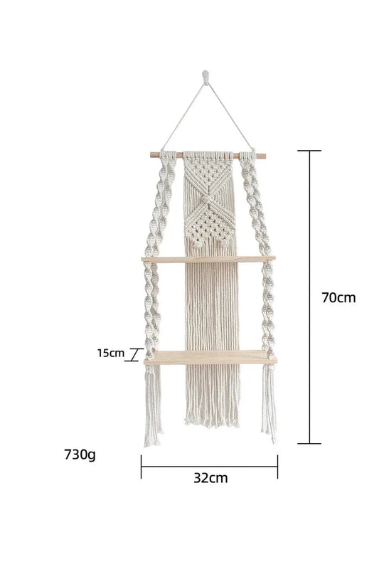 Rynx | Macrame Hanging Shelf